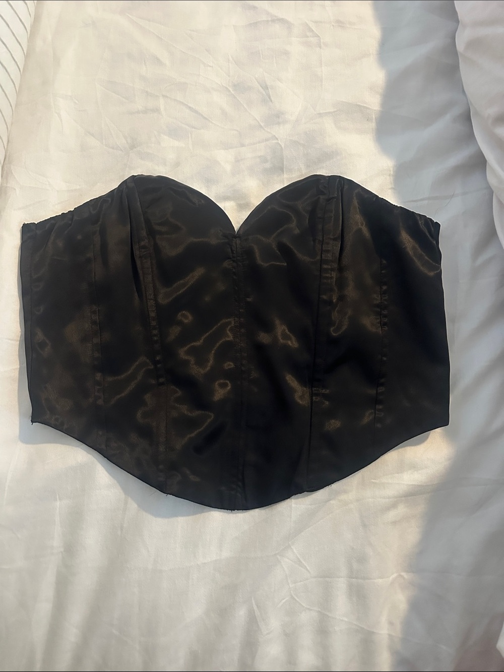 H&M Divided Black Strapless Bustier Top